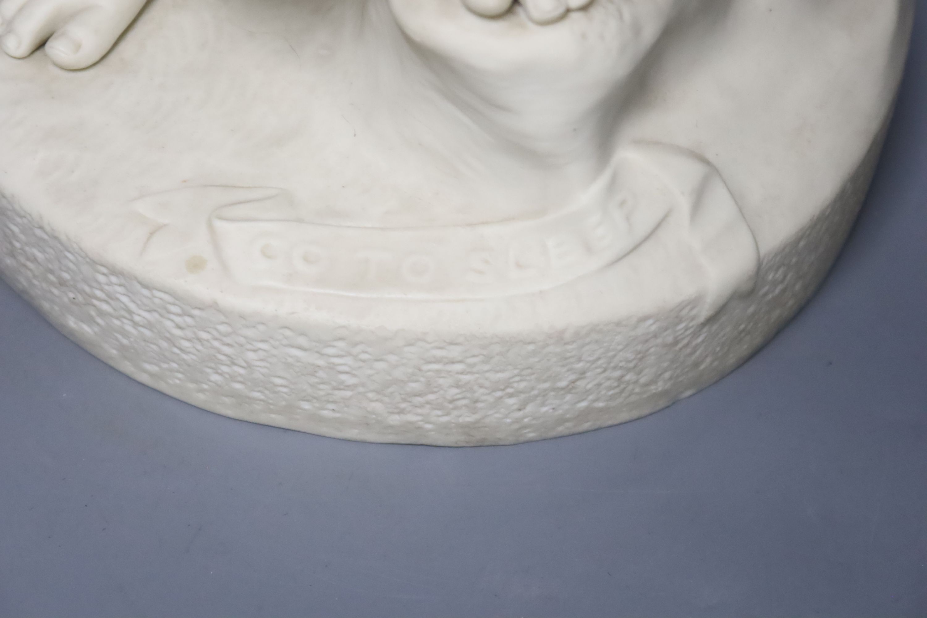 A Copeland Parian figure group, 'Go to Sleep', H 45cm